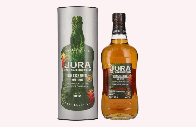 Jura Single Malt Scotch Whisky RUM CASK FINISH 40% Vol. 0,7l in geschenkverpakking