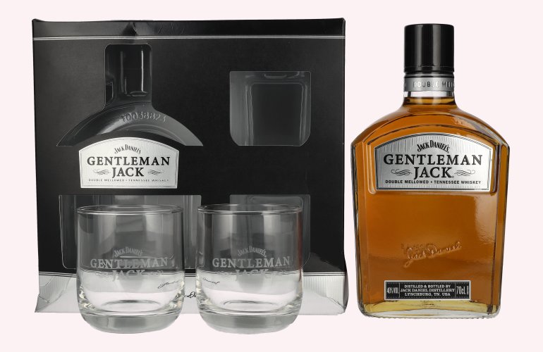 Jack Daniel's GENTLEMAN JACK Tennessee Whiskey 40% Vol. 0,7l en boîte cadeau avec 2 Verres