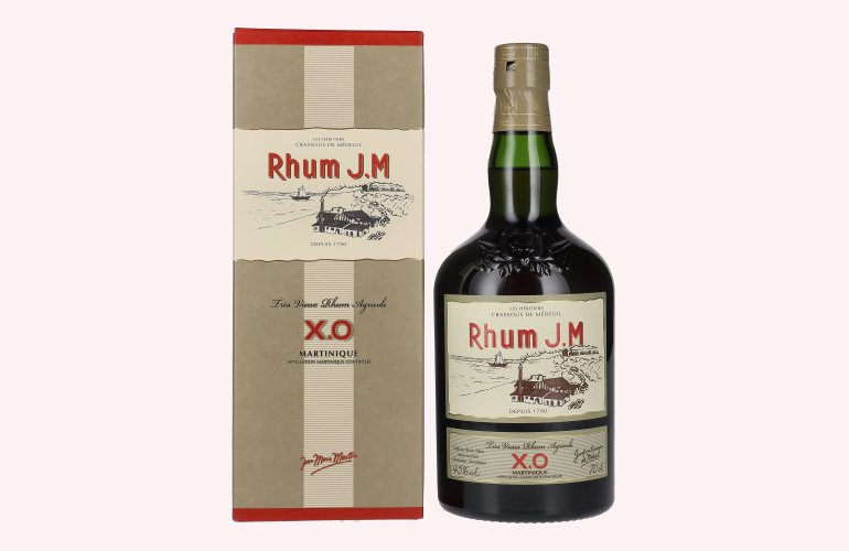 Rhum J.M Très Vieux Rhum Agricole X.O 45% Vol. 0,7l in geschenkverpakking