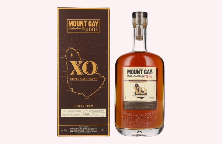 Mount Gay 1703 XO Triple Cask Blend 43% Vol. 0,7l in geschenkverpakking