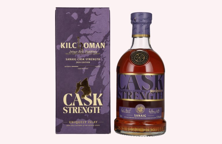 Kilchoman SANAIG CASK STRENGTH Islay Single Malt Scotch Whisky 2024 57,8% Vol. 0,7l en boîte cadeau