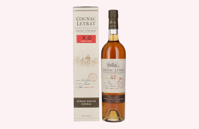 Cognac Leyrat X.O. Hors D'Âge Single Estate Cognac 40% Vol. 0,7l en boîte cadeau