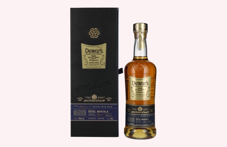 Dewar's 25 Years Old Double Aged Blended Scotch Whisky 40% Vol. 0,7l en boîte cadeau