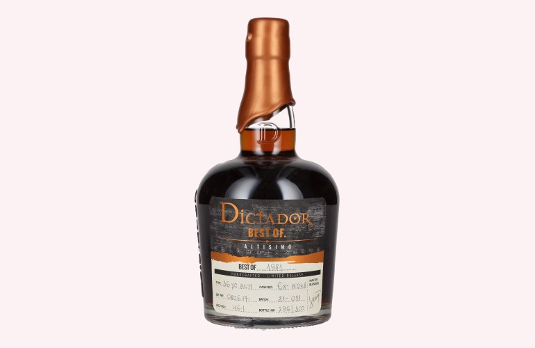 Dictador BEST OF 1981 ALTISIMO Colombian Rum 36YO/080617/EX-W048 46% Vol. 0,7l