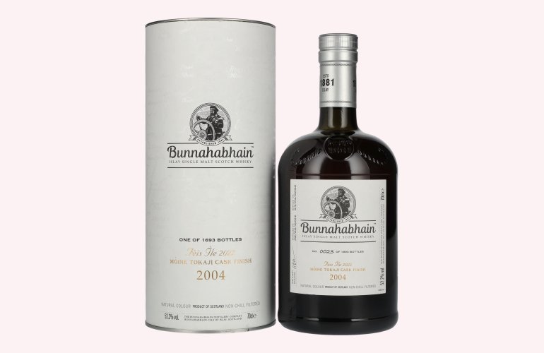 Bunnahabhain MÒINE TOKAJI CASK FINISH Limited Release Fèis Ìle 2022 52,2% Vol. 0,7l en boîte cadeau