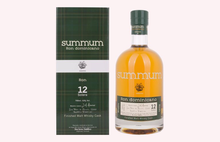 Ron Summum 12 Solera Ron Dominicano MALT WHISKY CASK FINISH 43% Vol. 0,7l in Geschenkbox