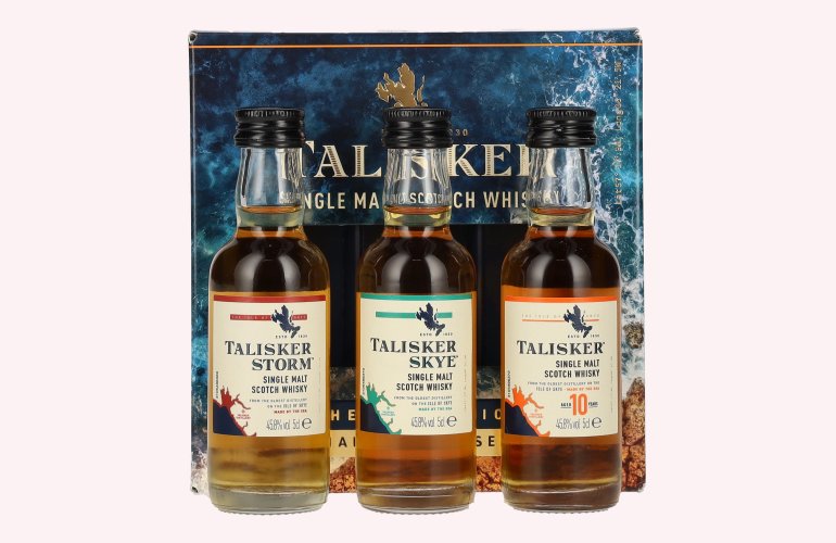 Talisker The Collection Made By The Sea Single Malt Scotch Whisky 45,8% Vol. 3x0,05l in geschenkverpakking