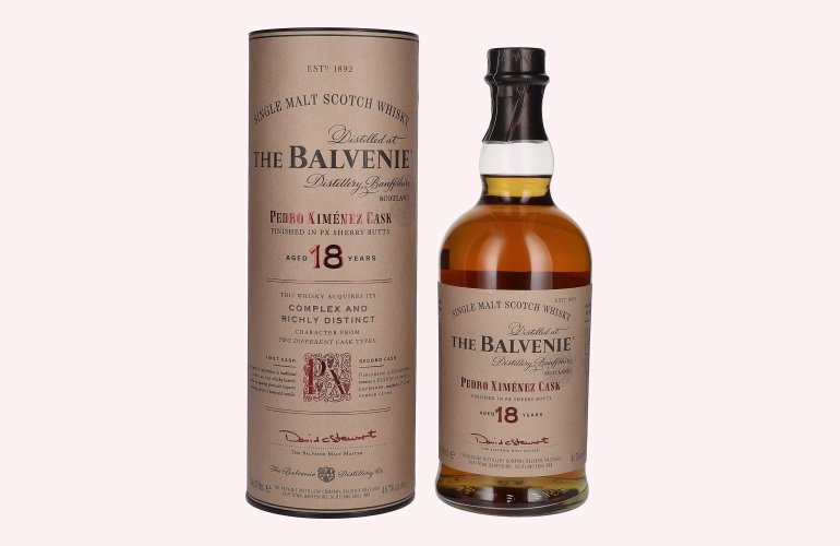 The Balvenie 18 Years Old Pedro Ximénez Cask 48,7% Vol. 0,7l en boîte cadeau