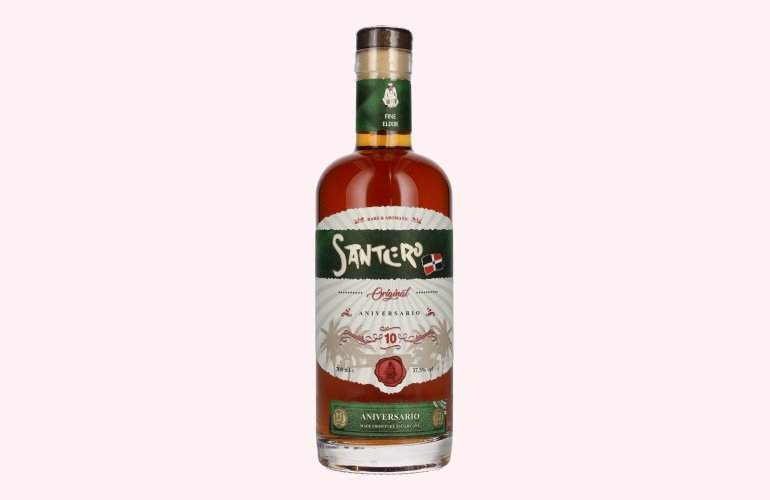 SANTERO 10 Years Old Anniversario Rum 37,5% Vol. 0,7l