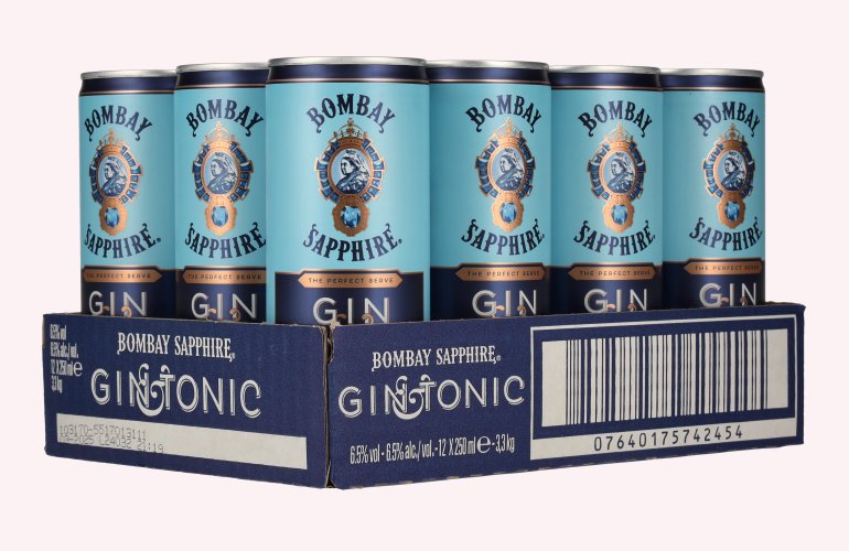 Bombay SAPPHIRE Gin & Tonic 6,5% Vol. 12x0,25l Dosen