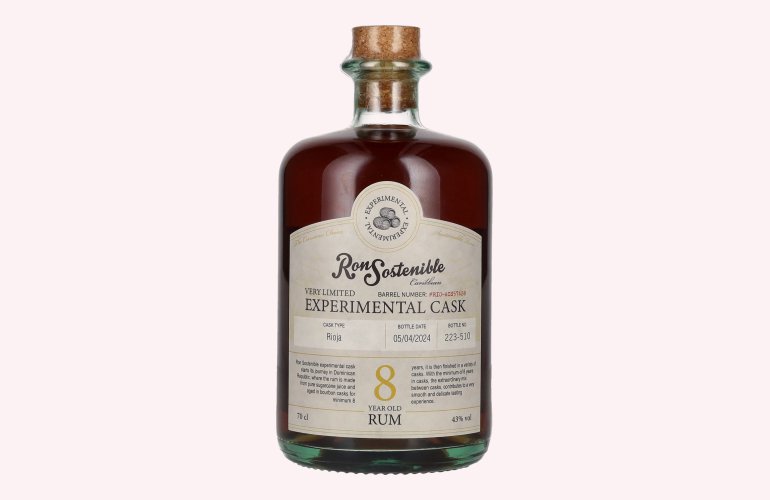 Ron Sostenible 8 Years Old Experimental Rioja Cask 43% Vol. 0,7l