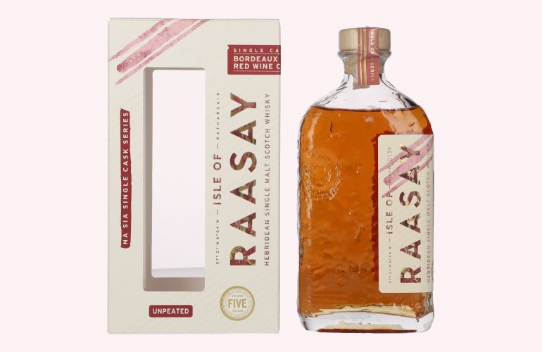 Isle of RAASAY 5 Years Old Bordeaux Red Wine Cask Single Malt 60,3% Vol. 0,7l in Giftbox