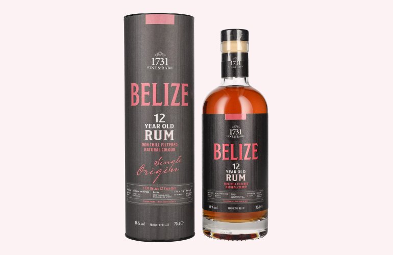 1731 Fine & Rare BELIZE 12 Years Old Single Origin Rum 46% Vol. 0,7l in geschenkverpakking