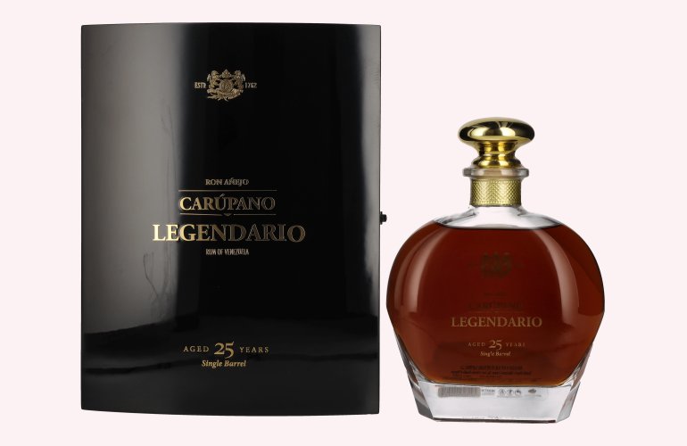 Ron Añejo Carúpano 25 Years Old Legendario Single Barrel 40% Vol. 0,7l en boîte cadeau