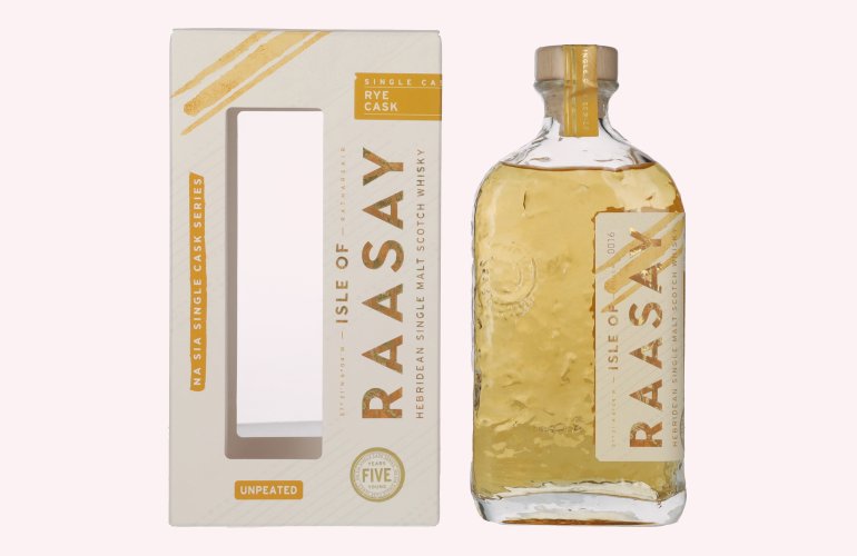 Isle of RAASAY 5 Years Old Rye Cask Single Malt 61,9% Vol. 0,7l in geschenkverpakking