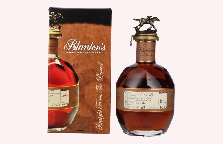 Blanton's STRAIGHT FROM THE BARREL BOURBON 60,1% Vol. 0,7l in geschenkverpakking