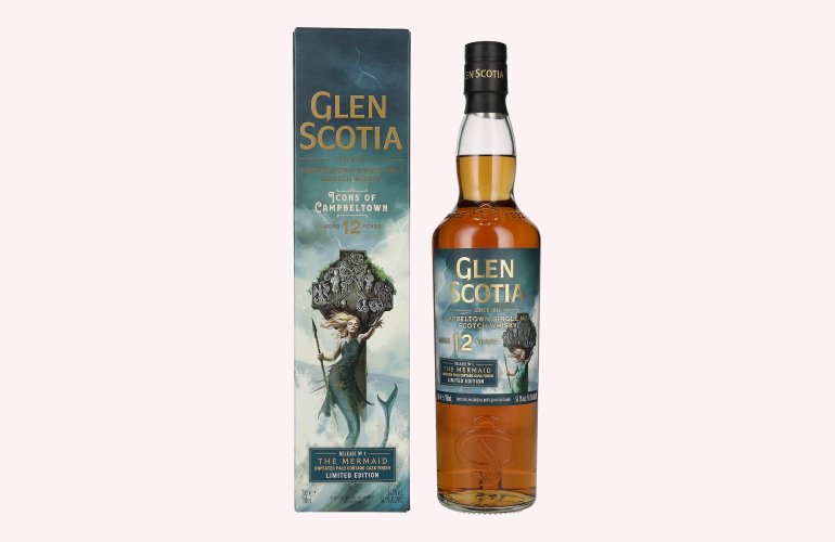 Glen Scotia Campbeltown 12 Years Old Palo Cortado Cask Finish Mermaid Edition 54,1% Vol. 0,7l in geschenkverpakking