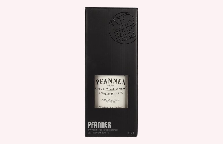 Pfanner Bourbon Oak Cask Single Malt Whisky 56,4% Vol. 0,5l in geschenkverpakking