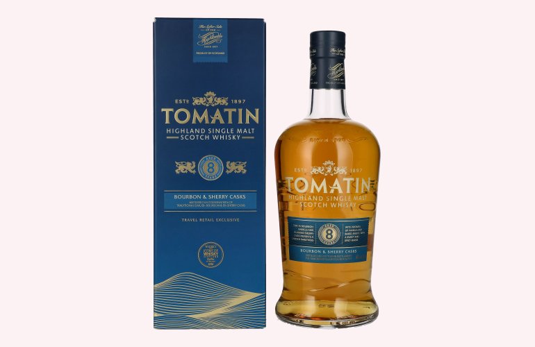 Tomatin 8 Years Old BOURBON & SHERRY CASKS 40% Vol. 1l en boîte cadeau