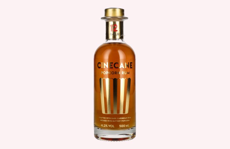 Cinecane Gold 12 POPCORN Rum 41,2% Vol. 0,5l