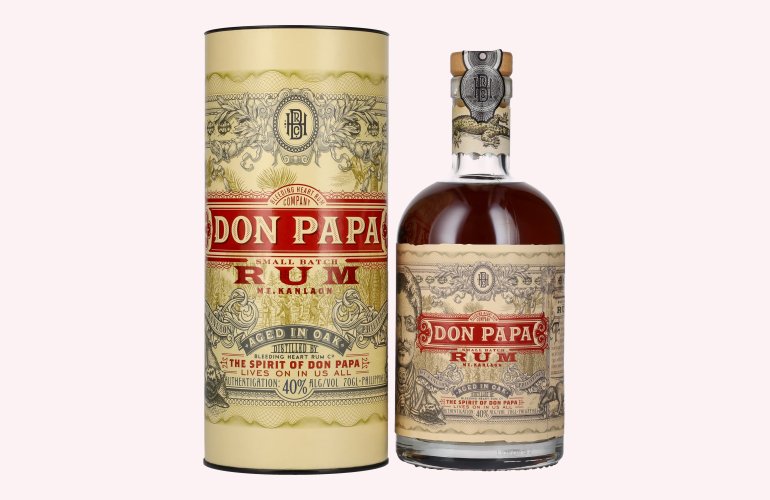 Don Papa 7 Years Old Small Batch Rum - Old Edition 40% Vol. 0,7l in geschenkverpakking