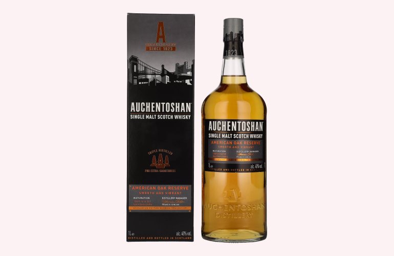 Auchentoshan AMERICAN OAK Single Malt Scotch Whisky 40% Vol. 1l in geschenkverpakking