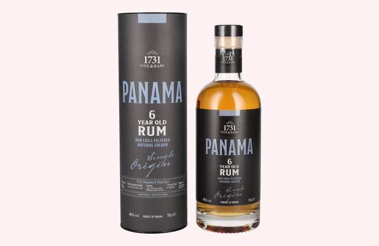 1731 Fine & Rare PANAMA 6 Years Old Single Origin Rum 46% Vol. 0,7l in geschenkverpakking