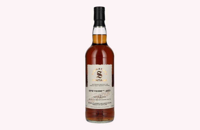 Signatory Vintage 100 Proof Edition SPEYSIDE (M) 13 Years Old Single Malt #29 2011 57,1% Vol. 0,7l