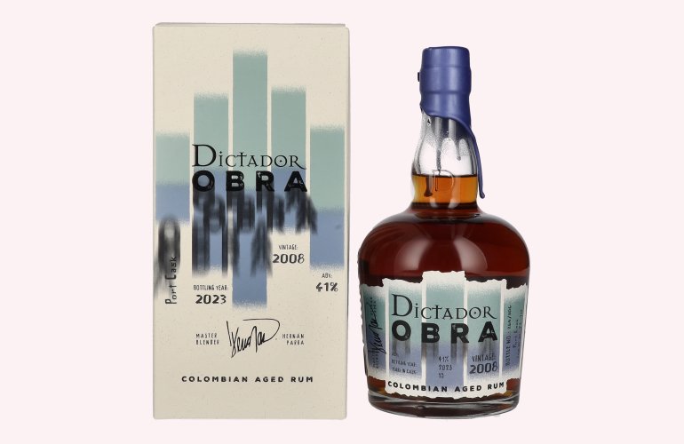 Dictador OBRA VINTAGE 15 Years Old PORT CASK Rum 2008 41% Vol. 0,7l en boîte cadeau