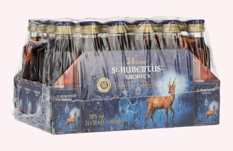 St. Hubertus Tropfen Kräuterlikör 30% Vol. 24x0,02l