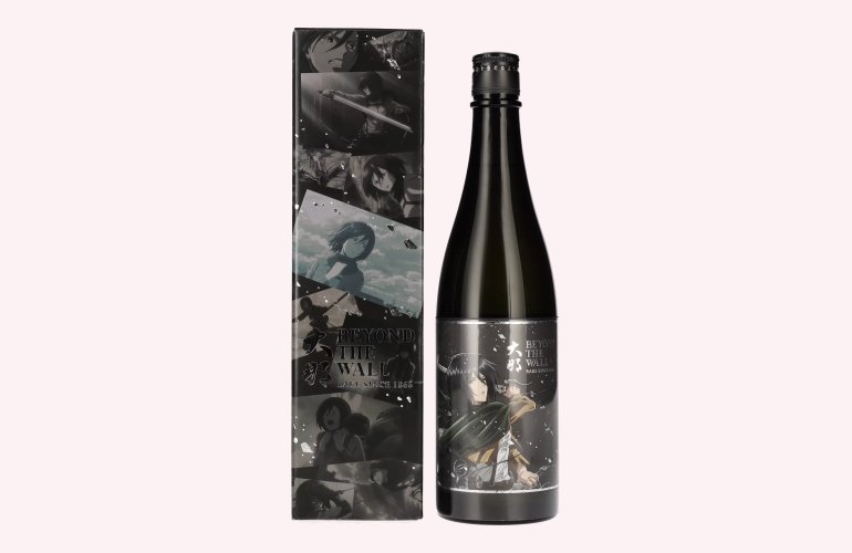 Attack on Titan x Beyond the Wall MIKASA Model Japanese Sake 15% Vol. 0,72l in geschenkverpakking