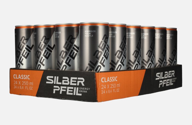 SILBERPFEIL Energy Drink CLASSIC 24x0,25l Dosen