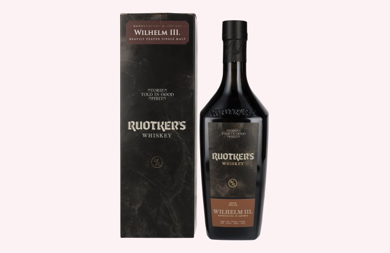 Ruotker's WILHELM III. Heavily Peated Single Malt Whiskey 46% Vol. 0,7l in Giftbox