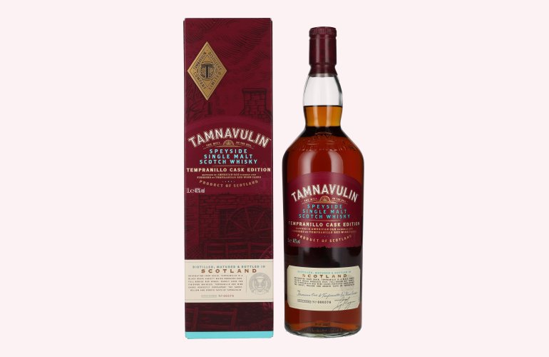 Tamnavulin TEMPRANILLO CASK Speyside Single Malt Scotch Whisky 40% Vol. 1l en boîte cadeau