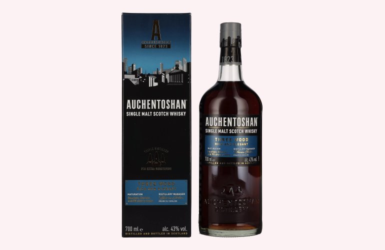 Auchentoshan THREE WOOD Single Malt Scotch Whisky 43% Vol. 0,7l in geschenkverpakking