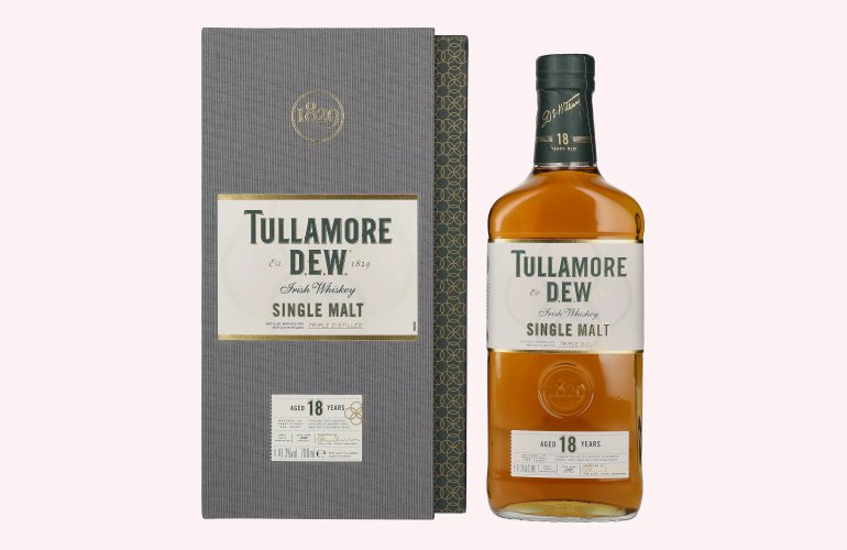 Tullamore D.E.W. 18 Years Old Single Malt Irish Whiskey 41,3% Vol. 0,7l en boîte cadeau