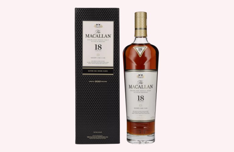 The Macallan 18 Years Old SHERRY OAK CASK 2022 43% Vol. 0,7l in geschenkverpakking