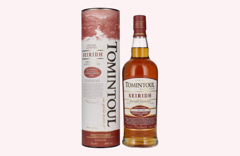 Tomintoul SEIRIDH Speyside Glenlivet OLOROSO SHERRY CASK Limited Edition 40% Vol. 0,7l en boîte cadeau