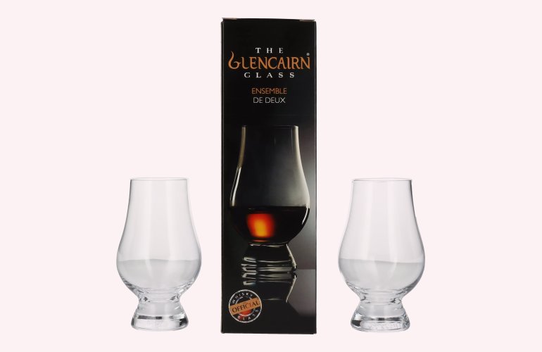 GLENCAIRN Whisky Verre Twin Pack 2x19 cl sans étalonnage en boîte cadeau