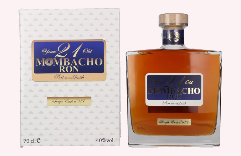 Mombacho Ron 21 Years Old Port Wood Finish 40% Vol. 0,7l in geschenkverpakking