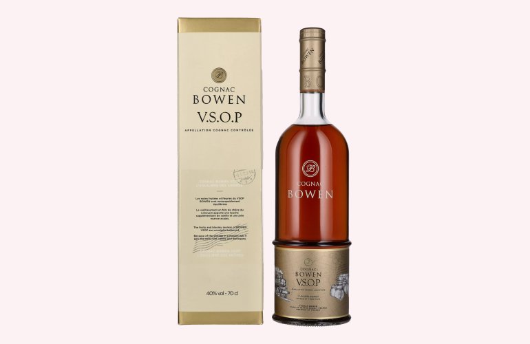 Cognac Bowen V.S.O.P. 40% Vol. 0,7l en boîte cadeau