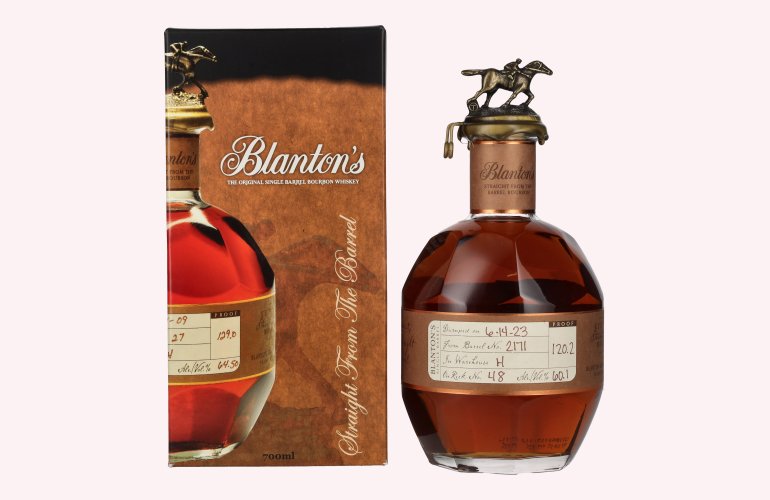 Blanton's STRAIGHT FROM THE BARREL BOURBON 64,8% Vol. 0,7l en boîte cadeau