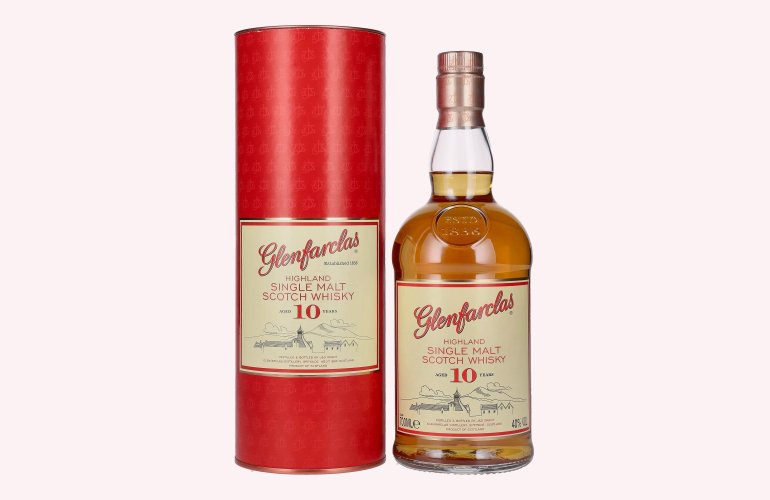 Glenfarclas 10 Years Old Highland Single Malt Scotch Whisky 40% Vol. 0,7l in geschenkverpakking