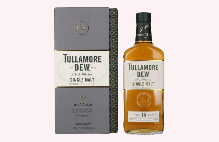 Tullamore D.E.W. 14 Years Old Single Malt Irish Whiskey 41,3% Vol. 0,7l in geschenkverpakking