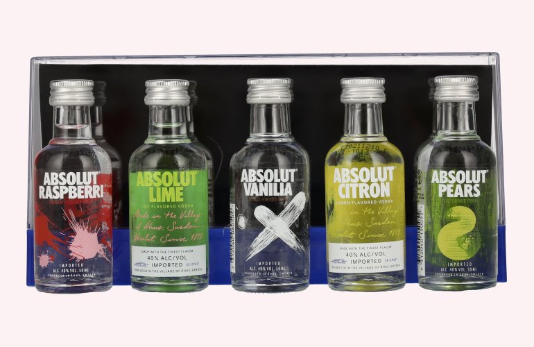 Absolut Vodka FLAVORED FIVE Miniature Set 40% Vol. 5x0,05l