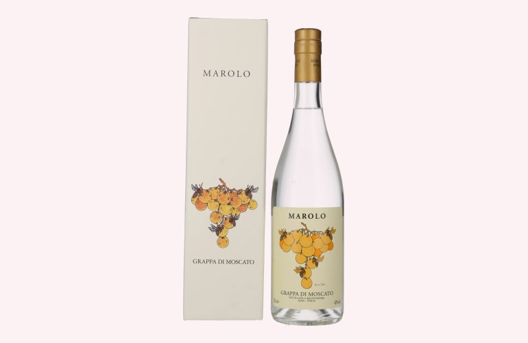 Marolo Grappa di MOSCATO 42% Vol. 0,7l in geschenkverpakking