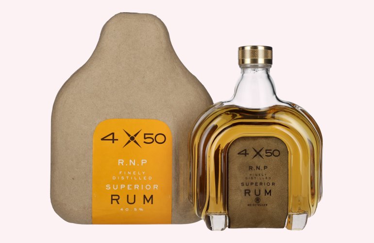 4X50 R.N.P. Finely Distilled Superior Rum 40,5% Vol. 0,7l in geschenkverpakking