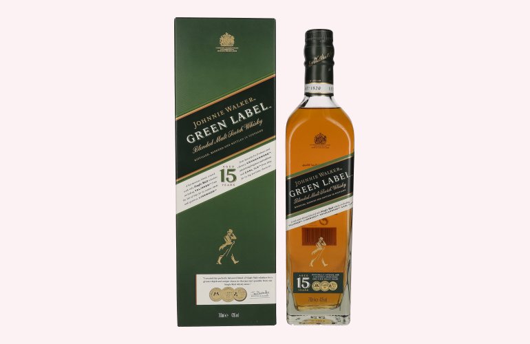 Johnnie Walker Green Label 15 Years Old 43% Vol. 0,7l in geschenkverpakking