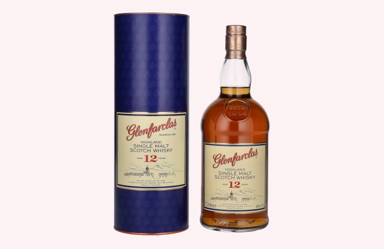 Glenfarclas 12 Years Old Highland Single Malt Scotch Whisky 43% Vol. 1l en boîte cadeau