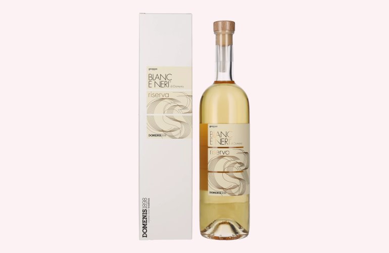 Domenis 1898 BLANC E NERI di Domenis Riserva Grappa 40% Vol. 0,7l in geschenkverpakking